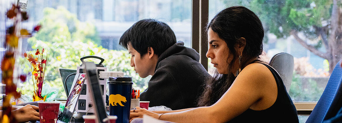 Transfer Student Center Students studying in the Transfer Student Center